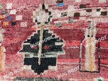 Load image into Gallery viewer, Unique Moroccan Rug | Vintage Red Wool with Abstract Berber Art
