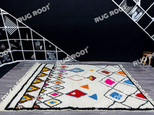 Load image into Gallery viewer, Vibrant Moroccan Azilal Rug | Handwoven Wool with Colorful Diamond Motifs
