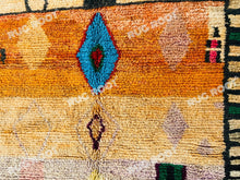 Load image into Gallery viewer, Boho Chic Retreat | Orange Shag Moroccan Rug with Vintage Berber Patterns
