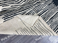 Load image into Gallery viewer, Striking Simplicity | Custom Black &amp; White Beni Ourain Rug | Handwoven in Morocco
