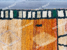 Load image into Gallery viewer, Boho Chic Retreat | Orange Shag Moroccan Rug with Vintage Berber Patterns
