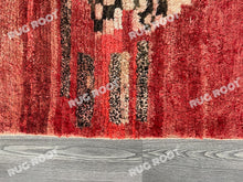 Load image into Gallery viewer, Unique Moroccan Rug | Vintage Red Wool with Abstract Berber Art
