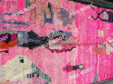 Load image into Gallery viewer, Handcrafted Moroccan Azilal Rug | Eclectic Pink Tapestry with Expressive Charm
