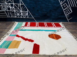 Bohemian Rhapsody | Handwoven Moroccan Beni Ourain Rug in Vibrant Colors
