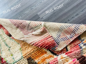 Symbolic Tapestry | Vintage Boujad Rug | Moroccan Tribal Design