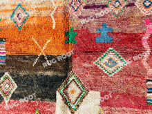 Load image into Gallery viewer, Unique Moroccan Azilal Rug | Vintage Wool with Colorful Geometric Art
