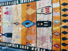 Load image into Gallery viewer, Boho Chic Retreat | Orange Shag Moroccan Rug with Vintage Berber Patterns
