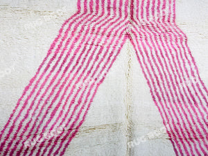 Moroccan Pink Diamond Dream | Handwoven Beni Ourain Rug with Modern Flair