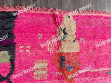 Load image into Gallery viewer, Handcrafted Moroccan Azilal Rug | Eclectic Pink Tapestry with Expressive Charm
