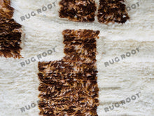Load image into Gallery viewer, Cozy White Rug with Tribal Accents | Handwoven Moroccan Wool for Bedrooms

