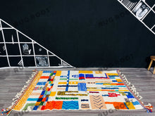 Load image into Gallery viewer, Jewel of the Atlas Mountains | Hand-Knotted Beni Ourain Rug in Vibrant Colors
