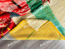 Load image into Gallery viewer, Vibrant Moroccan Azilal Rug | Handwoven Wool Art with Abstract Expressionist Motifs
