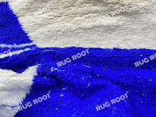 Load image into Gallery viewer, Handcrafted Moroccan Serenity | Unique Blue and White Berber Rug for Bohemian Spaces
