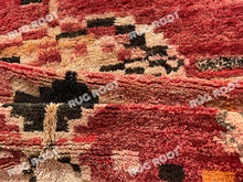 Load image into Gallery viewer, Unique Moroccan Rug | Vintage Red Wool with Abstract Berber Art
