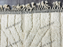 Load image into Gallery viewer, Handwoven Serenity | Off-White Beni Ourain Rug with Fluffy Wool and Modern Design
