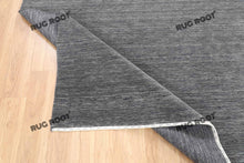 Load image into Gallery viewer, Modern Minimalist | Handwoven Charcoal Wool Gabbeh Rug with Subtle Texture
