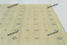 Load image into Gallery viewer, Handcrafted Simplicity | Multi-Color Accent Gabbeh Rug in Warm Beige Tones
