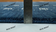 Load image into Gallery viewer, Minimalist Tribal Charm | Blue Gabbeh Rug with White Border for Serene Living Spaces
