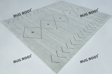 Load image into Gallery viewer, Modern Minimalist Rug | Handwoven Grey Area Gabbeh Rug with Simple Geometric Pattern
