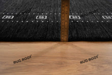 Load image into Gallery viewer, Handcrafted Retreat | Oversized Black Gabbeh Rug for Cozy Bedrooms &amp; Living Rooms
