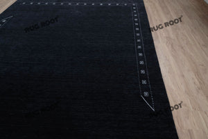 Handcrafted Retreat | Oversized Black Gabbeh Rug for Cozy Bedrooms & Living Rooms