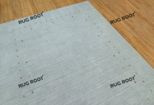 Artisan Crafted | Light Blue Moroccan Gabbeh Rug with Tribal-Inspired Design