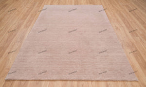 Soft Salmon Serenade | Quick Ship Handwoven Gabbeh Rug in Muted Pink | Multiple Sizes