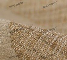 Load image into Gallery viewer, Handwoven Jute &amp; Wool Rug with Diamond Checkered Pattern in Natural Beige – Flatweave
