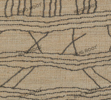 Load image into Gallery viewer, Handwoven Wool &amp; Jute Rug with Abstract Linear Pattern – Natural &amp; Black Flatweave
