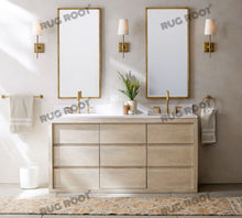 Load image into Gallery viewer, Handwoven Wool &amp; Jute Rug with Geometric Diamond Pattern in Natural &amp; Beige – Flatweave
