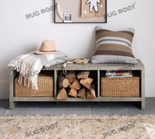 Load image into Gallery viewer, Handwoven Wool &amp; Jute Rug with Geometric Diamond Pattern in Natural &amp; Beige – Flatweave
