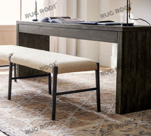 Load image into Gallery viewer, Handwoven Wool &amp; Jute Rug with Geometric Diamond Pattern in Natural &amp; Beige – Flatweave

