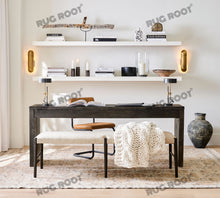 Load image into Gallery viewer, Handwoven Wool &amp; Jute Rug with Geometric Diamond Pattern in Natural &amp; Beige – Flatweave
