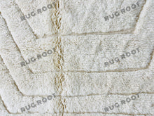 Load image into Gallery viewer, Bohemian Chic Rug | Handwoven Moroccan Wool in Creamy White with Graphic Accents
