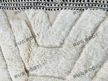 Load image into Gallery viewer, Bohemian Chic Rug | Handwoven Moroccan Wool in Creamy White with Graphic Accents
