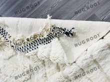 Load image into Gallery viewer, Boho Chic Nursery Rug | Extra Large White Moroccan Berber Wool | Scandinavian Style

