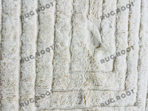 Boho Chic Nursery Rug | Extra Large White Moroccan Berber Wool | Scandinavian Style