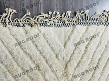 Load image into Gallery viewer, Boho Chic Nursery Rug | Extra Large White Moroccan Berber Wool | Scandinavian Style
