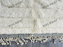 Load image into Gallery viewer, Boho Chic Nursery Rug | Extra Large White Moroccan Berber Wool | Scandinavian Style
