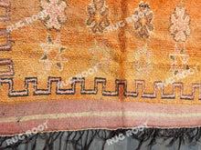 Load image into Gallery viewer, Vintage Moroccan Rug | Handwoven Orange Wool with Geometric Berber Motifs
