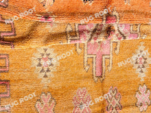 Load image into Gallery viewer, Vintage Moroccan Rug | Handwoven Orange Wool with Geometric Berber Motifs
