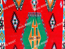 Load image into Gallery viewer, Vibrant Moroccan Boucherouite Rug | Handmade Wool Runner with Colorful Tribal Motifs
