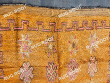 Load image into Gallery viewer, Vintage Moroccan Rug | Handwoven Orange Wool with Geometric Berber Motifs
