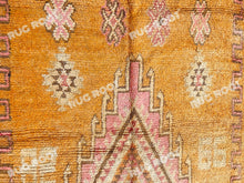 Load image into Gallery viewer, Vintage Moroccan Rug | Handwoven Orange Wool with Geometric Berber Motifs
