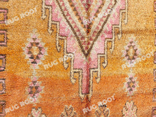 Load image into Gallery viewer, Vintage Moroccan Rug | Handwoven Orange Wool with Geometric Berber Motifs
