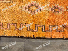 Load image into Gallery viewer, Vintage Moroccan Rug | Handwoven Orange Wool with Geometric Berber Motifs
