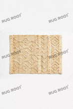 Load image into Gallery viewer, Handwoven Jute &amp; Wool Rug with Diamond &amp; Chevron Pattern in Natural Ivory – Flatweave
