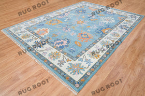 Ethereal Sky | Handwoven Oushak Area Rug in Serene Blue