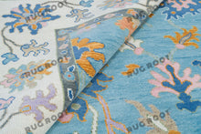 Load image into Gallery viewer, Ethereal Sky | Handwoven Oushak Area Rug in Serene Blue
