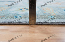 Load image into Gallery viewer, Azure Dreamscape | Handwoven Oushak Rug with Lavender Accents | Blue
